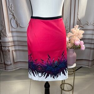 Roberto Cavalli Pink and Blue Knee-Length Pencil Skirt